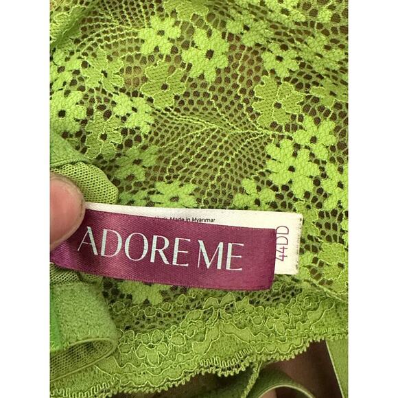 Adore Me Women's Mint Green Floral Shimmer Shine Unlined Demi Bra Size 44DD - Picture 7 of 7